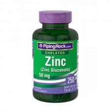 Piping Rock Chelated Zinc 50 mg - 250 Tablets