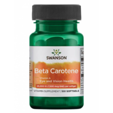 Beta-Carotene 25,000 IU (7,500 mcg RAE) - 100 Sgels
