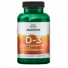 D-3 Coconut oil 2000IU - 60 soft