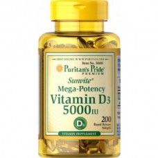 Vitamin D3 5000 IU - 200caps (Повреждена крышка)